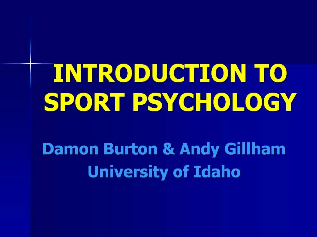 Ppt Introduction To Sport Psychology Powerpoint Presentation Free