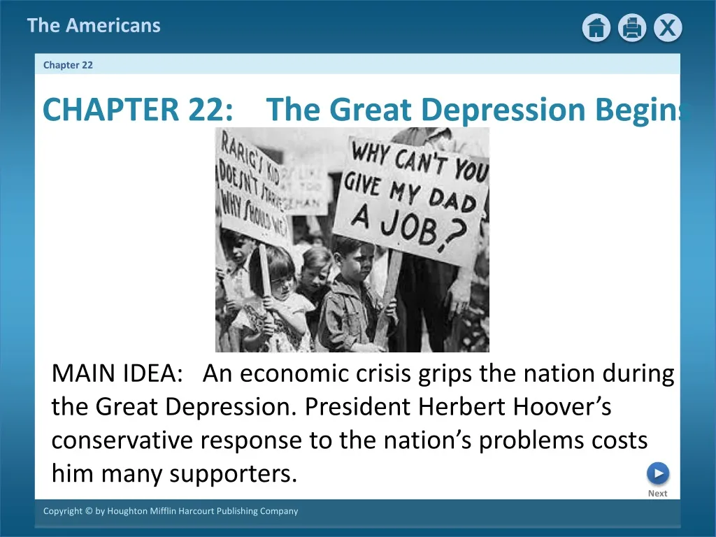 PPT CHAPTER 22 The Great Depression Begins PowerPoint Presentation