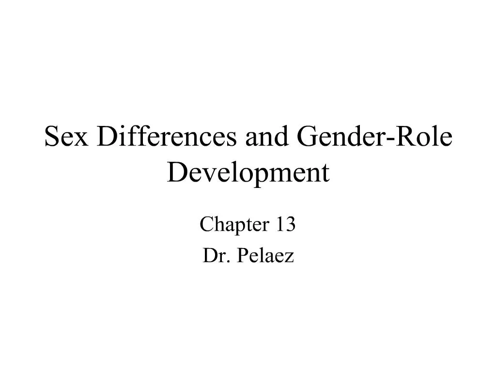 Ppt Sex Differences And Gender Role Development Powerpoint