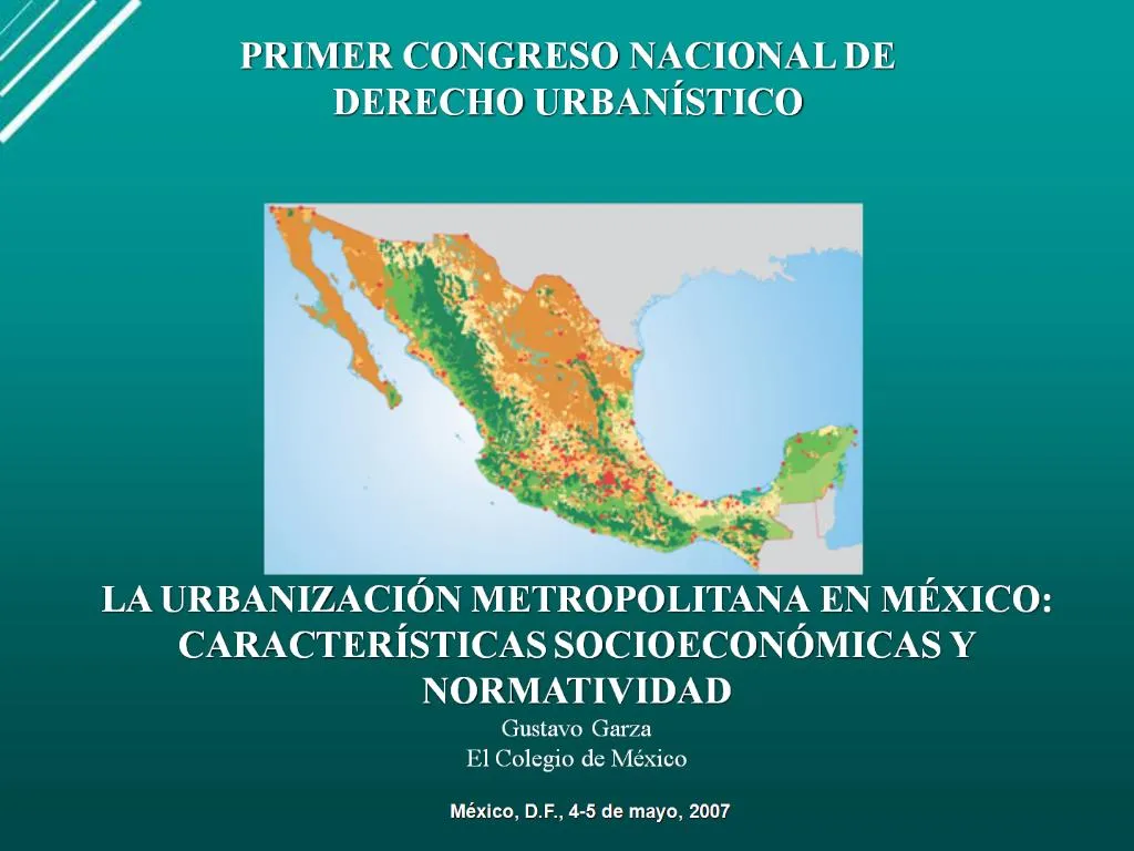 Ppt La Urbanizaci N Metropolitana En M Xico Caracter Sticas