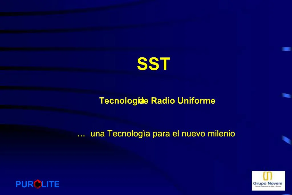 PPT SST Tecnolog A De Radio Uniforme Una Tecnolog A Para El Nuevo