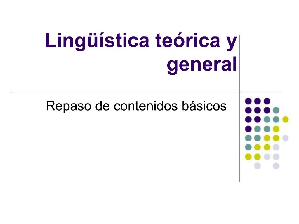 PPT Ling Stica Te Rica Y General PowerPoint Presentation Free