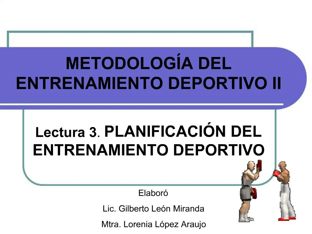 Ppt Metodolog A Del Entrenamiento Deportivo Ii Powerpoint