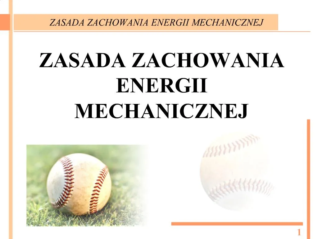 PPT ZASADA ZACHOWANIA ENERGII MECHANICZNEJ PowerPoint Presentation