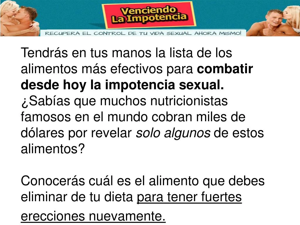 Las medicinas que lleva a la impotencia