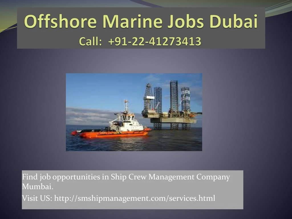 Shore jobs in shipping in dubai