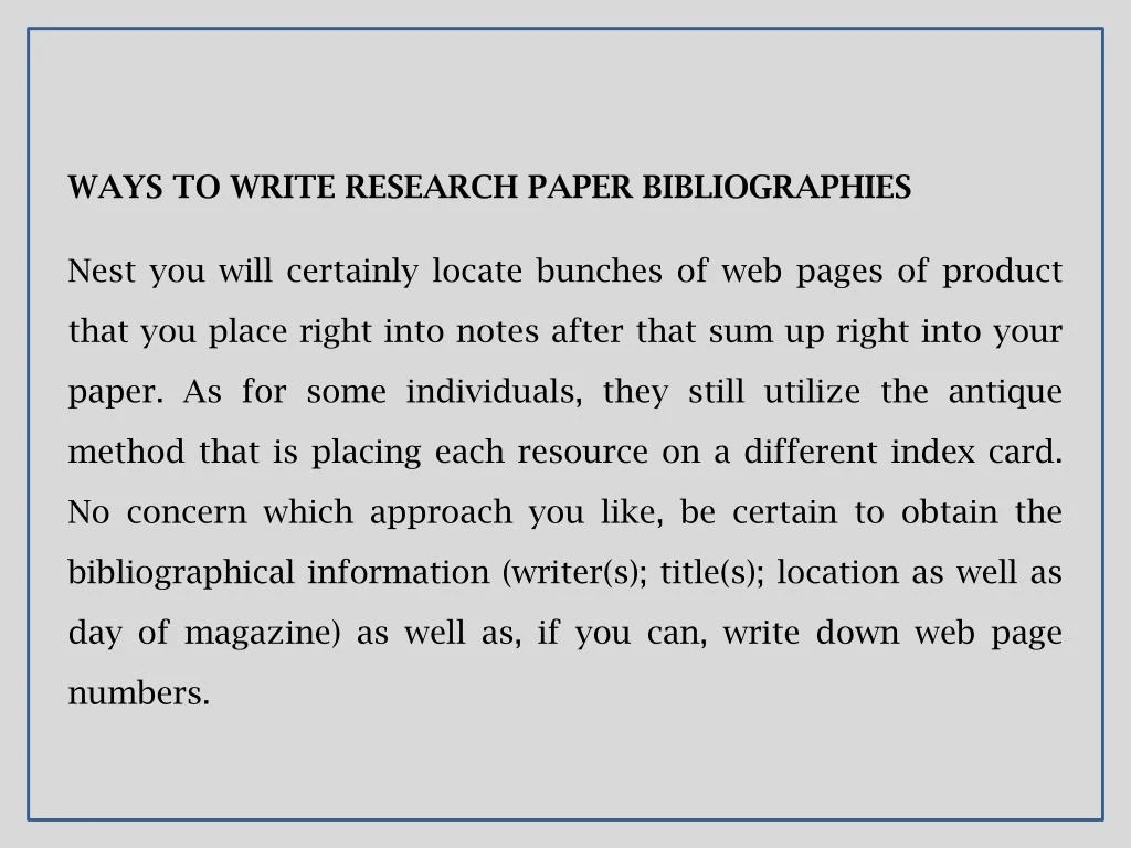 powerpoint on how to write a research paper