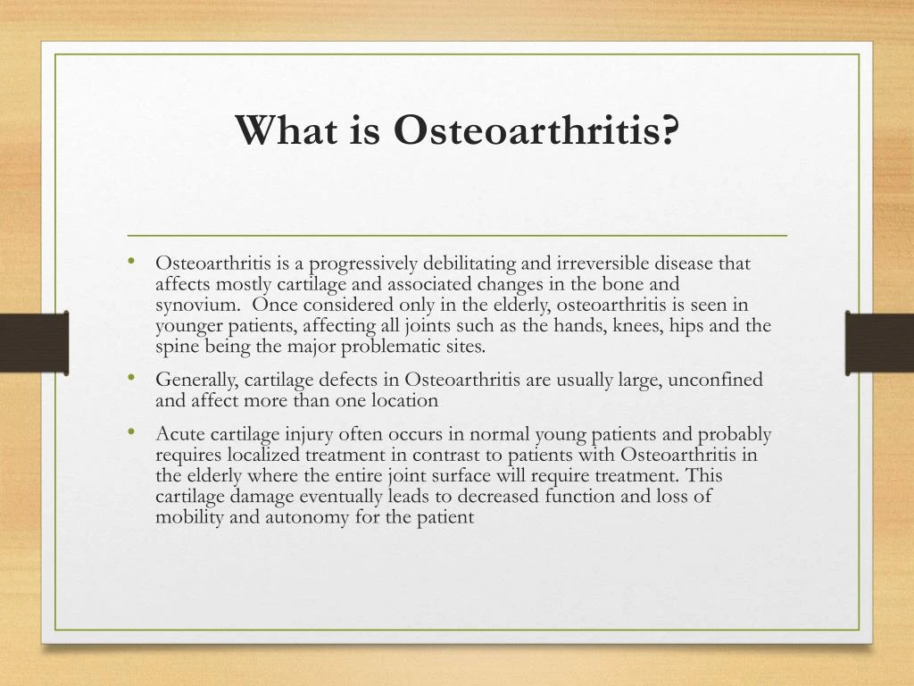 Ppt - Learn What Is Osteoarthritis And Osteoarthritis Treatment 