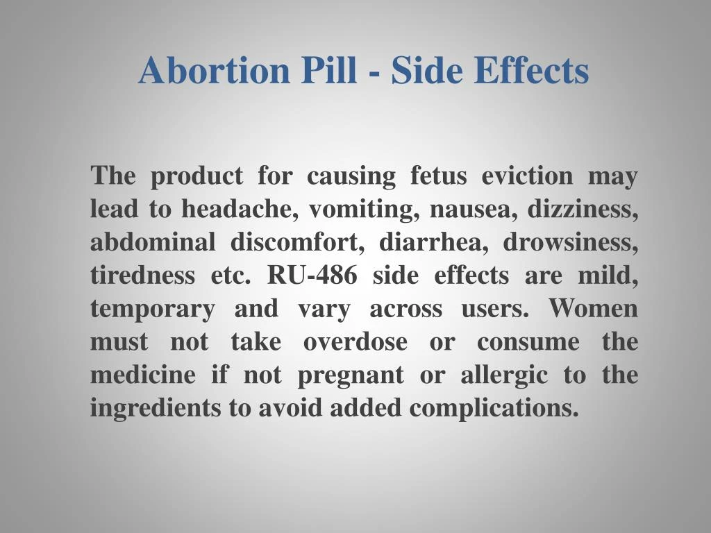 side effects of abortion pill