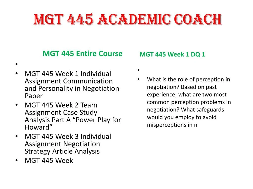 MGT 445 ASH Tutorial / mgt445dotcom Essay