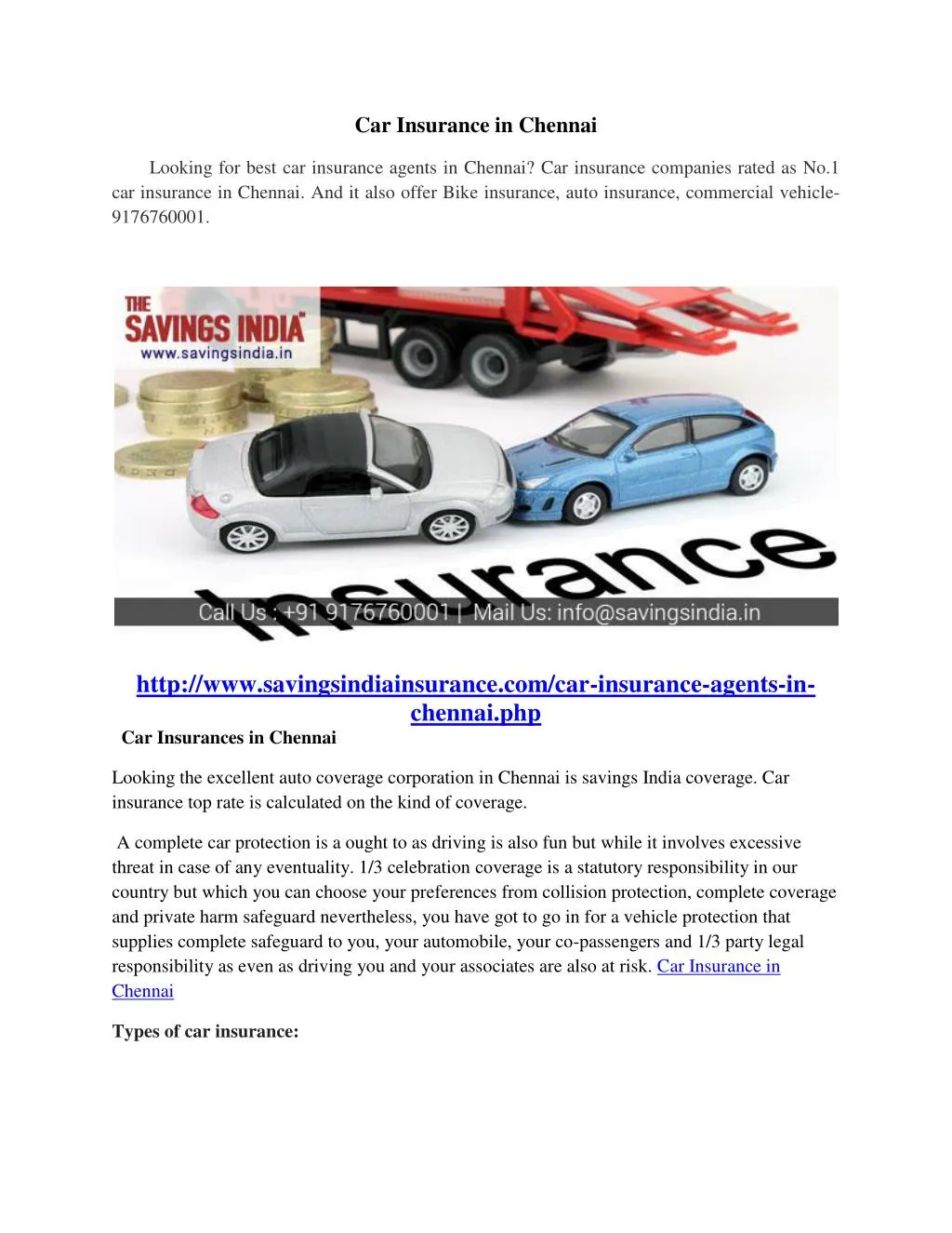 PPT Car Insurance in Chennai PowerPoint Presentation