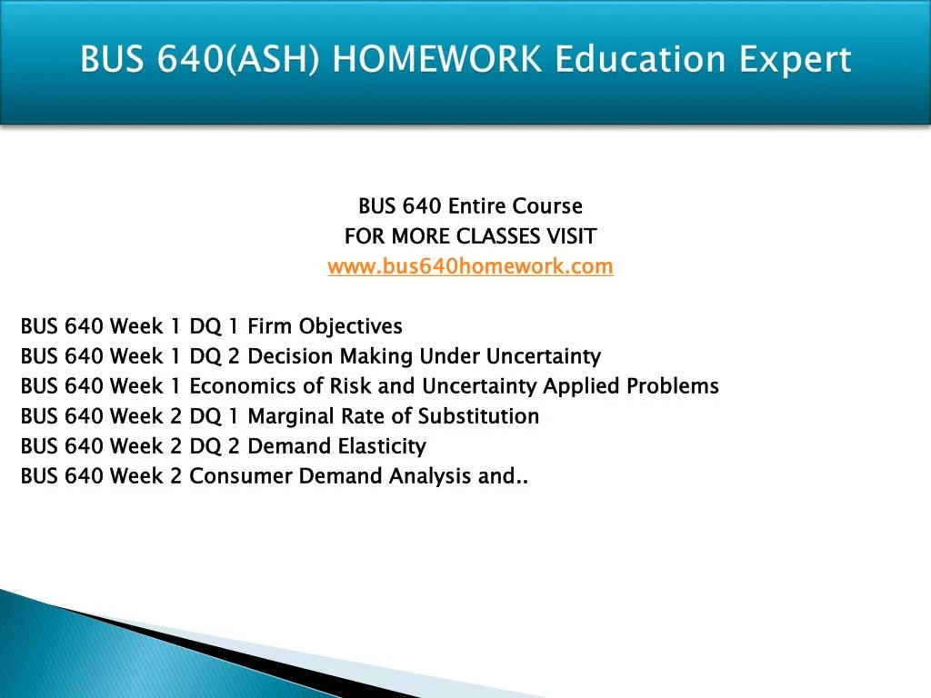Homework expert