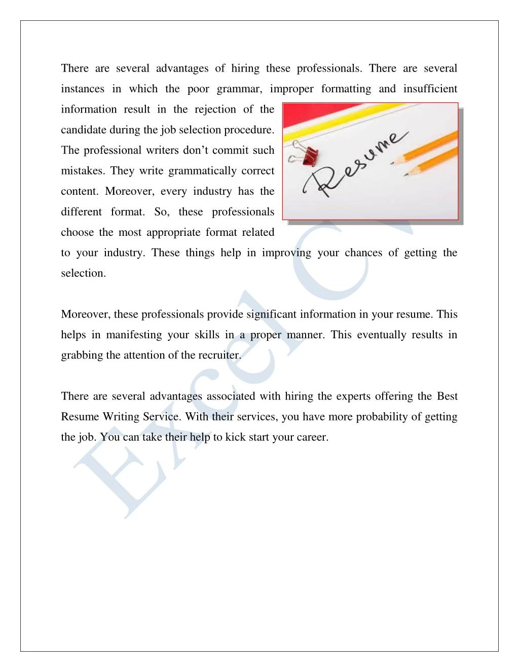 Resume writing services india