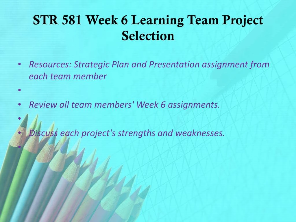 str 581 week 1 assignment str 581 week 1 assignment