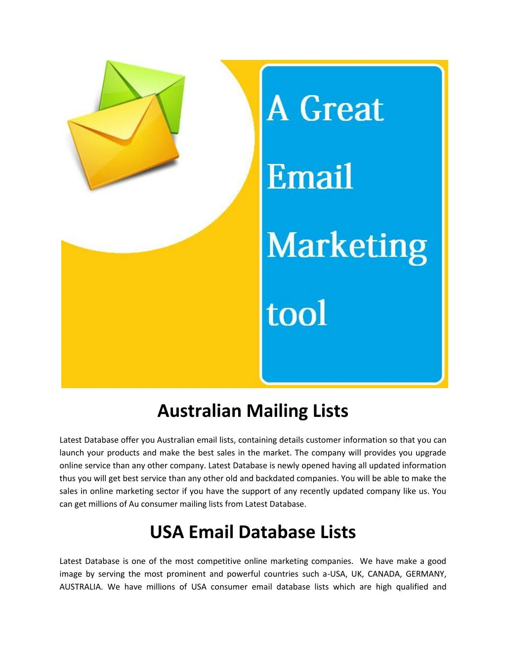 Forex email lists for sale