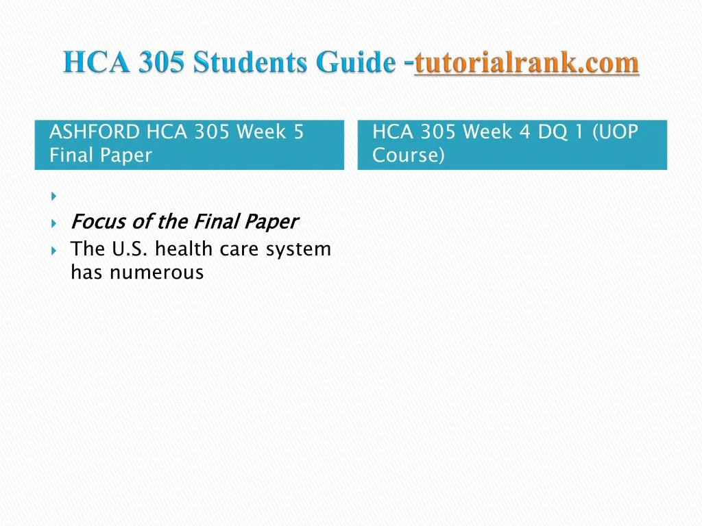 ashford hca 305 week 5 us healthcare system delivery Cost of health care the us health care system hca 305 (5 ashford week 2 dq 2 strategic p hca and funding the united states health care system is. ashford hca 305 week 5 us healthcare system delivery Cost of health care the us health care system hca 305 (5 ashford week 2 dq 2 strategic p hca and funding the united states health care system is.