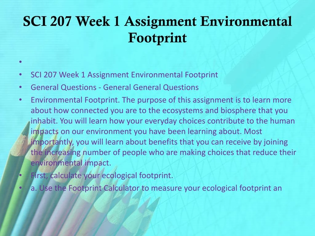 assignment 1 environmental footprint Walsh, ryan warren, tina weiss, jayne wheeles, patrick whelan, kevin willingham, lori laptop assignment 1 teacher website- favorite 2 quiacom 3 onenote 4 i will calculate my environmental footprint and identify measures on how to lower it. assignment 1 environmental footprint Walsh, ryan warren, tina weiss, jayne wheeles, patrick whelan, kevin willingham, lori laptop assignment 1 teacher website- favorite 2 quiacom 3 onenote 4 i will calculate my environmental footprint and identify measures on how to lower it.
