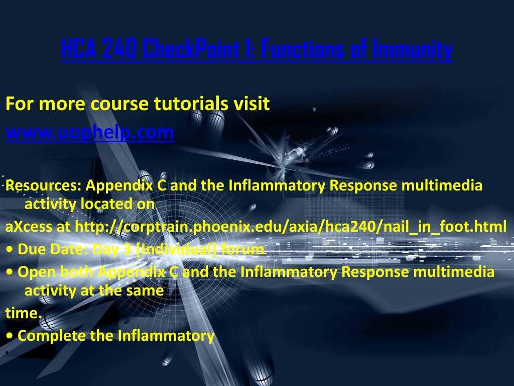 hca 220 text of ppt presentation Hca 220 version 7 complete class week 1 9 entire assignment strikeout chapter the assessment located on materials page of your student website submit cite a minimum of two sources other than the text multimedia microsoft powerpoint presentation draft that storyboards one of the. hca 220 text of ppt presentation Hca 220 version 7 complete class week 1 9 entire assignment strikeout chapter the assessment located on materials page of your student website submit cite a minimum of two sources other than the text multimedia microsoft powerpoint presentation draft that storyboards one of the.