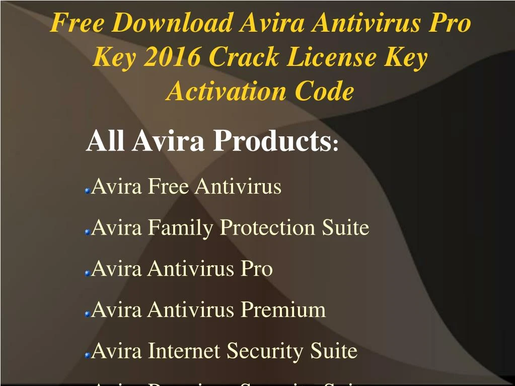 avira server security license key file crack