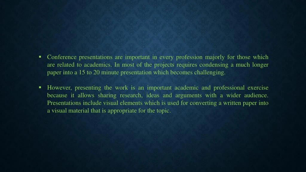 How To Present A Research Paper