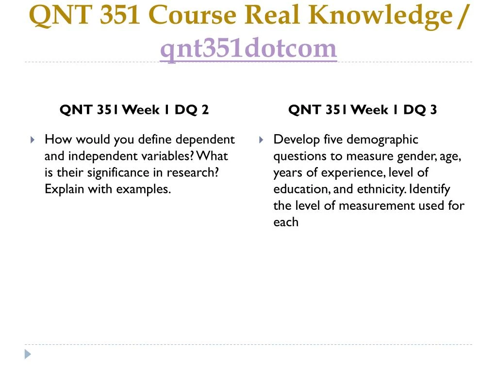 qnt 351 week 2 discussion questions Learning team data collection discuss with your team whether you have data from res/351, and if your team would like to use one team member’s data for the learning team assignments in this course. qnt 351 week 2 discussion questions Learning team data collection discuss with your team whether you have data from res/351, and if your team would like to use one team member’s data for the learning team assignments in this course.
