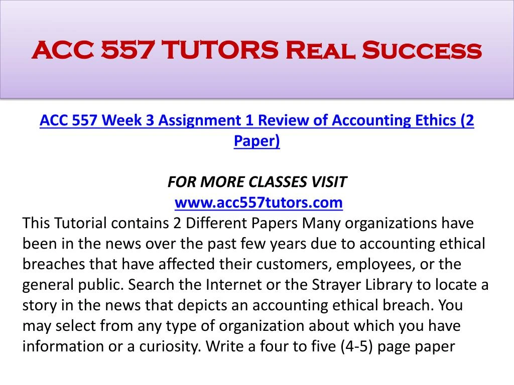 Strayer accounting