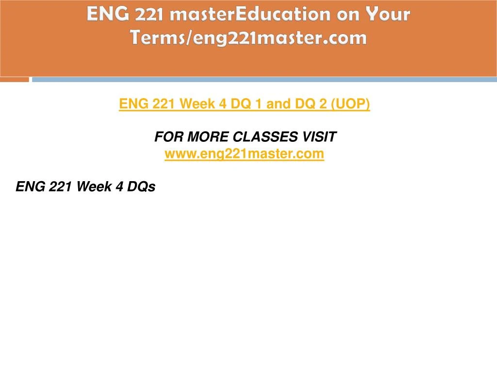 eng 221 Read this essay on eng 221 come browse our large digital warehouse of free sample essays get the knowledge you need in order to pass your classes and more only at. eng 221 Read this essay on eng 221 come browse our large digital warehouse of free sample essays get the knowledge you need in order to pass your classes and more only at.