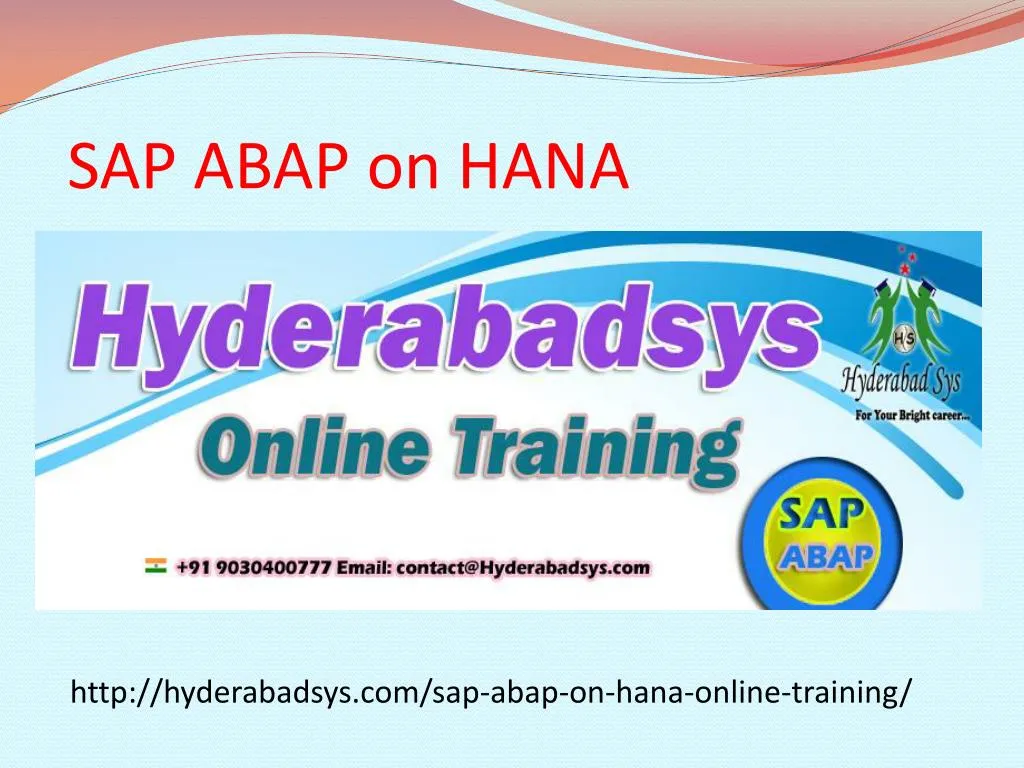 Abap On Hana Topics