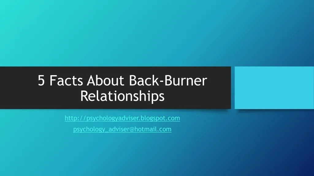 What Does Back Burner Him Mean at Diane Kite blog