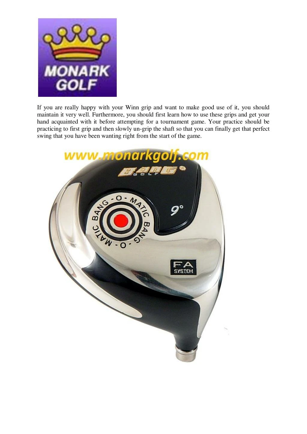 monark golf