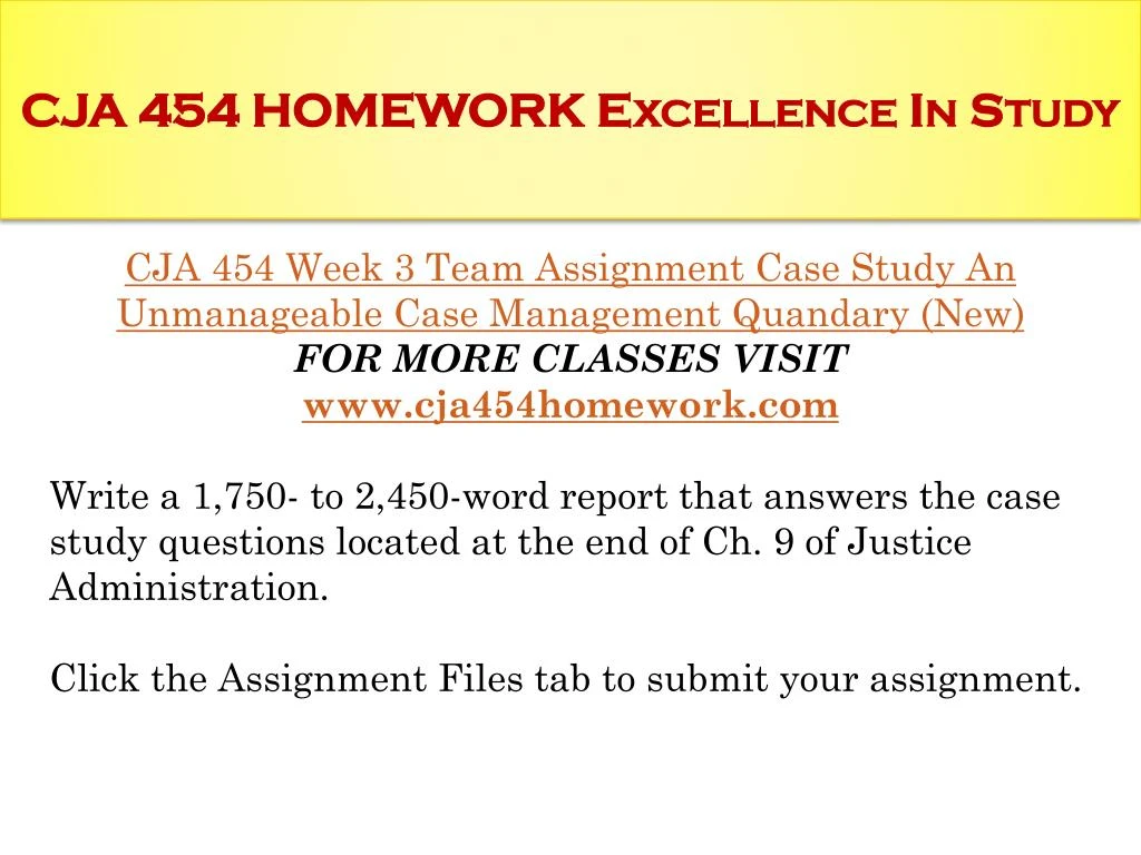 CJA 453 Flashcards Preview
