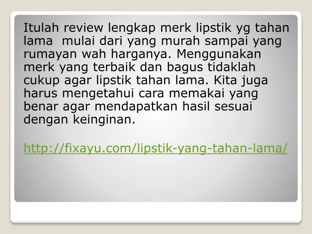 ppt lipstik yang tahan lama powerpoint presentation id ppt lipstik yang tahan lama powerpoint presentation id