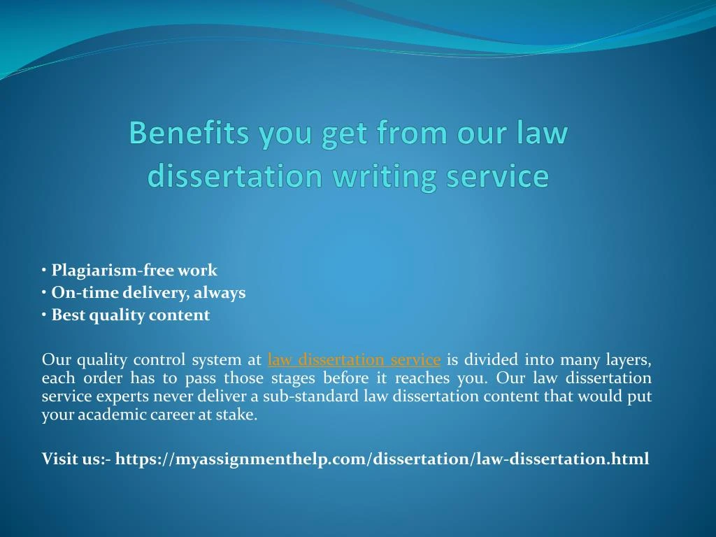 law dissertation writers