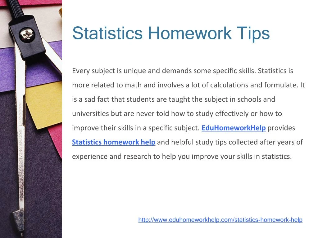 Statistics homework help