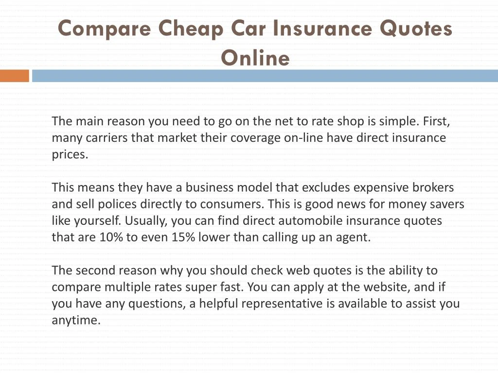 Compare Car Insurance Quotes Online | Compare Auto ...