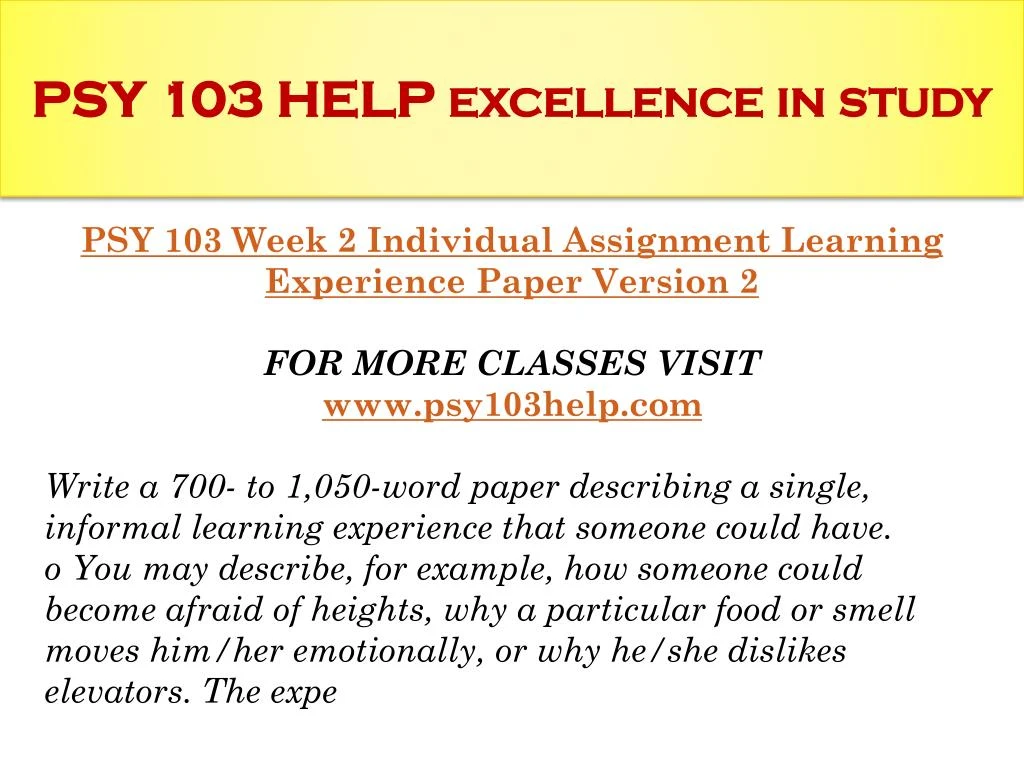 describing a single informal learning experience that someone could have Informal learning experience that someone could have tutorials visitwwwtutorialrankcomwrite a 700- to 1,050-word paper describing a single, informal. describing a single informal learning experience that someone could have Informal learning experience that someone could have tutorials visitwwwtutorialrankcomwrite a 700- to 1,050-word paper describing a single, informal.