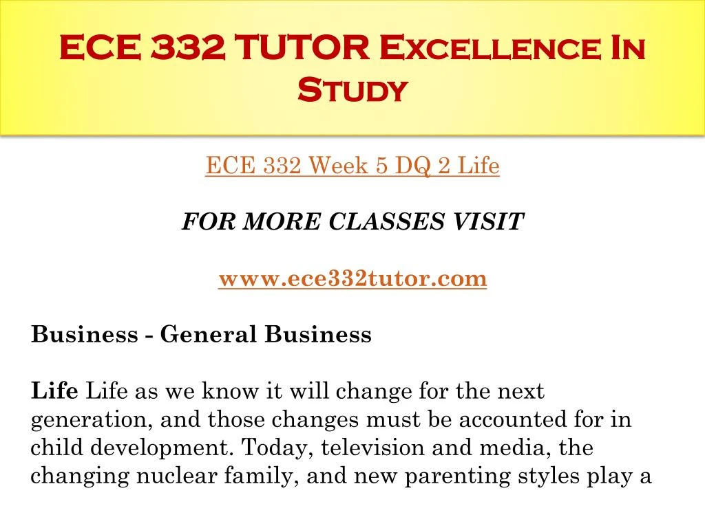 ece332 paper Ece 332 teaching effectively / ece332com - we are dedicated to helping you exceed ece 315 week 3 dq 2 early literacy ece 315 week 3 final paper rough. ece332 paper Ece 332 teaching effectively / ece332com - we are dedicated to helping you exceed ece 315 week 3 dq 2 early literacy ece 315 week 3 final paper rough.