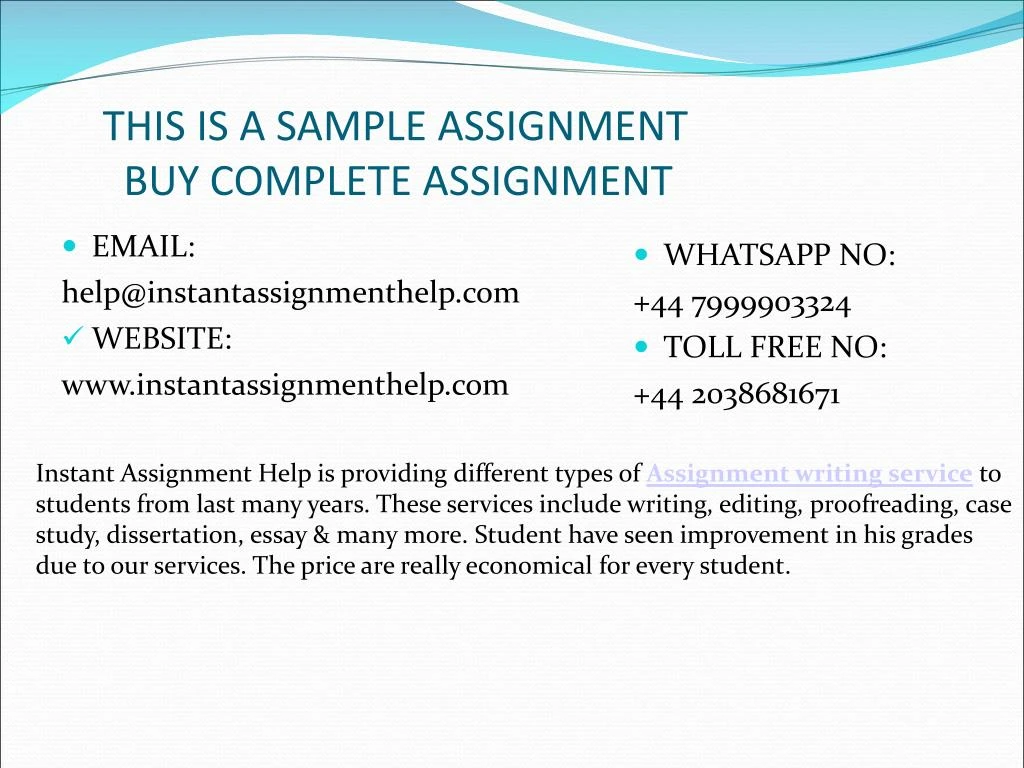 Buy completed homework