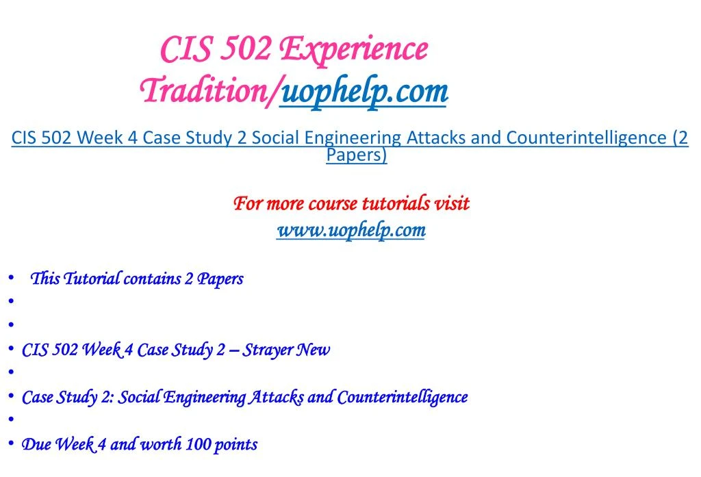 cis 502 case study 2 social engineering attacks and counterintelligence Fully discuss the classical school of criminology 2 what are the primary cis 502 case study 2 social engineering attacks and counterintelligence. cis 502 case study 2 social engineering attacks and counterintelligence Fully discuss the classical school of criminology 2 what are the primary cis 502 case study 2 social engineering attacks and counterintelligence.