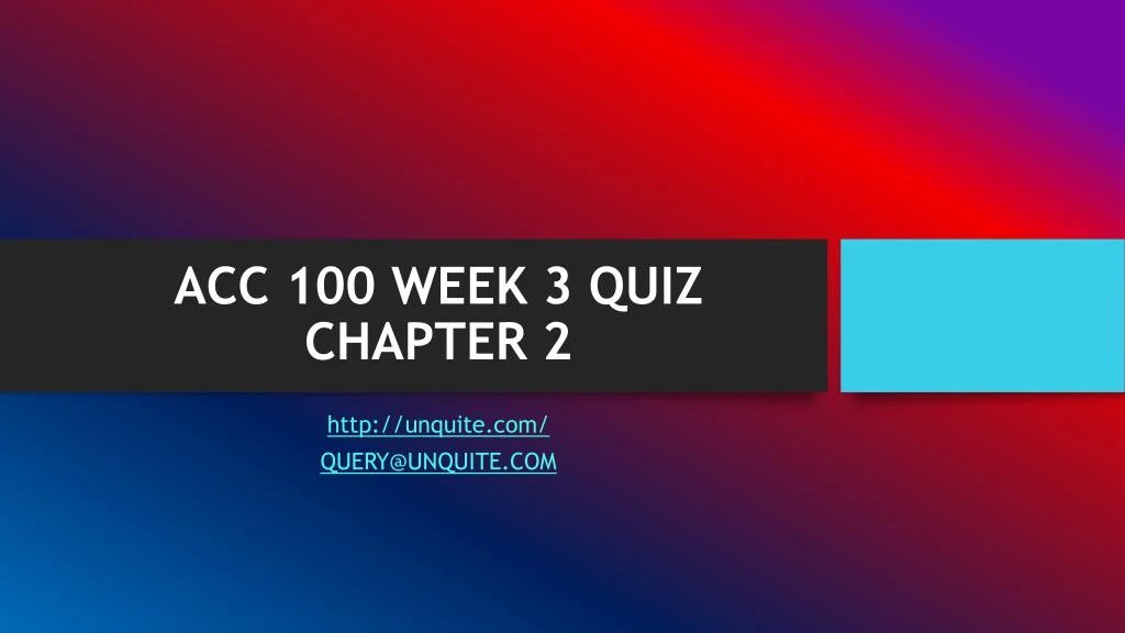 Week 2 quiz chapters 3 and