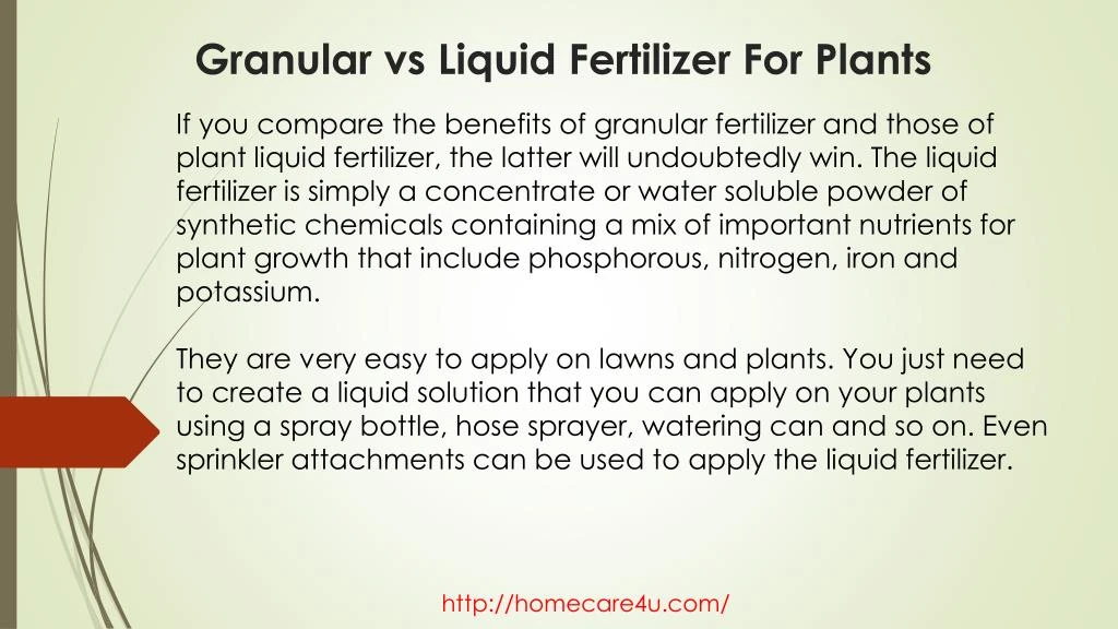 PPT - Granular Vs Liquid Fertilizer For Plants PowerPoint Presentation ...