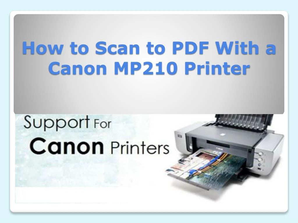 how to scan on a canon mp210 printer