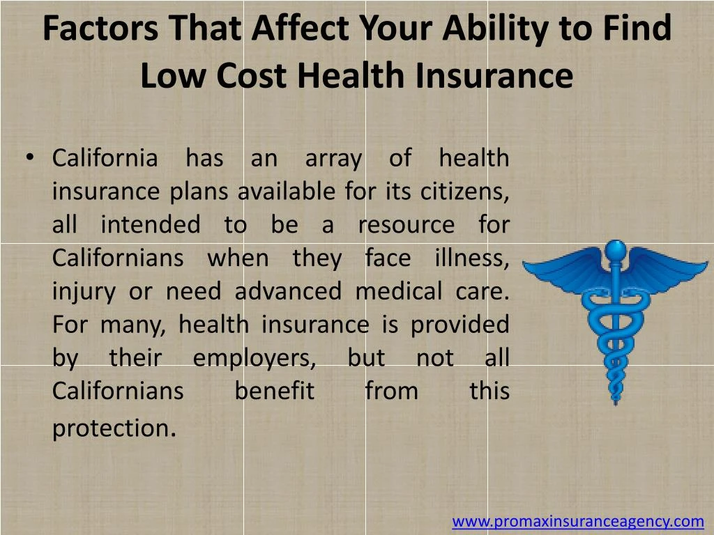 PPT - Health insurance in California PowerPoint ...