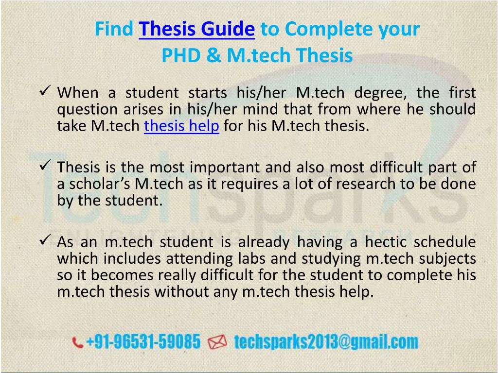 m tech thesis ppt