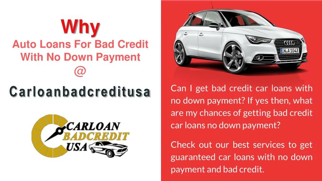 Car Loans For Bad Or No Credit