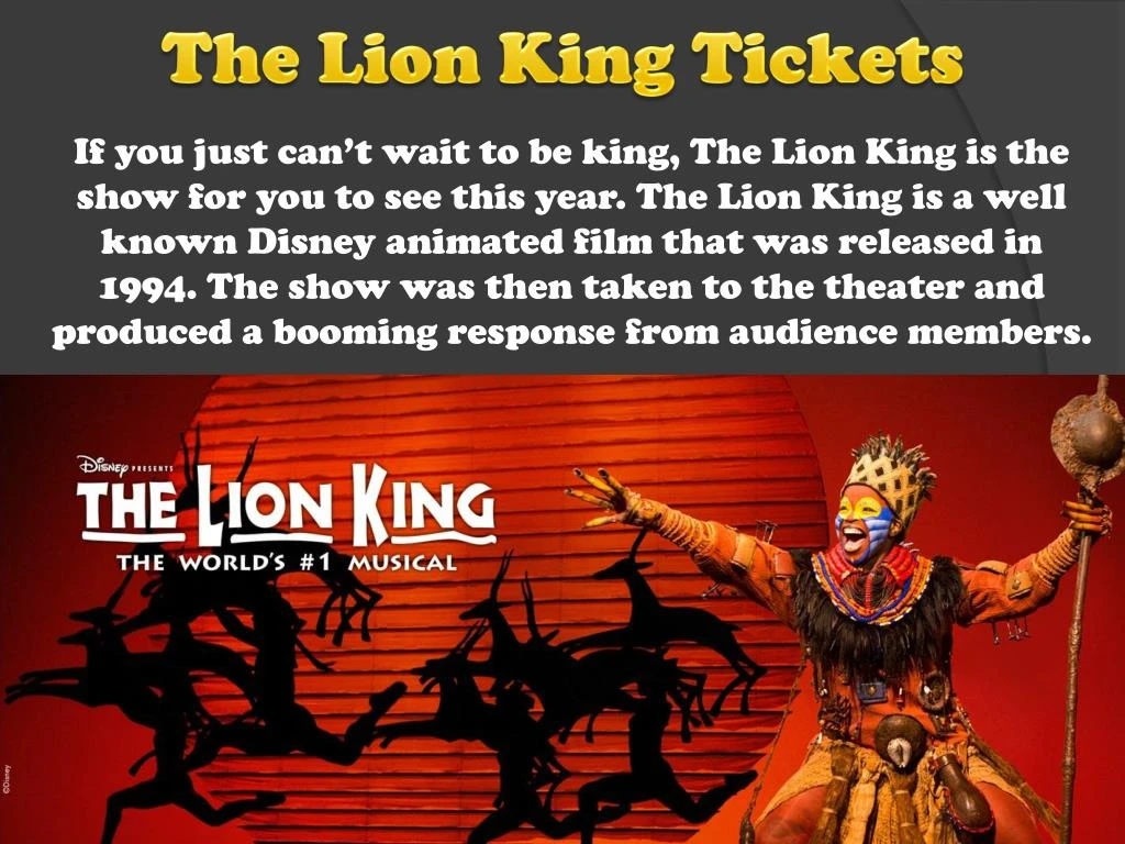 download lion king on the day tickets