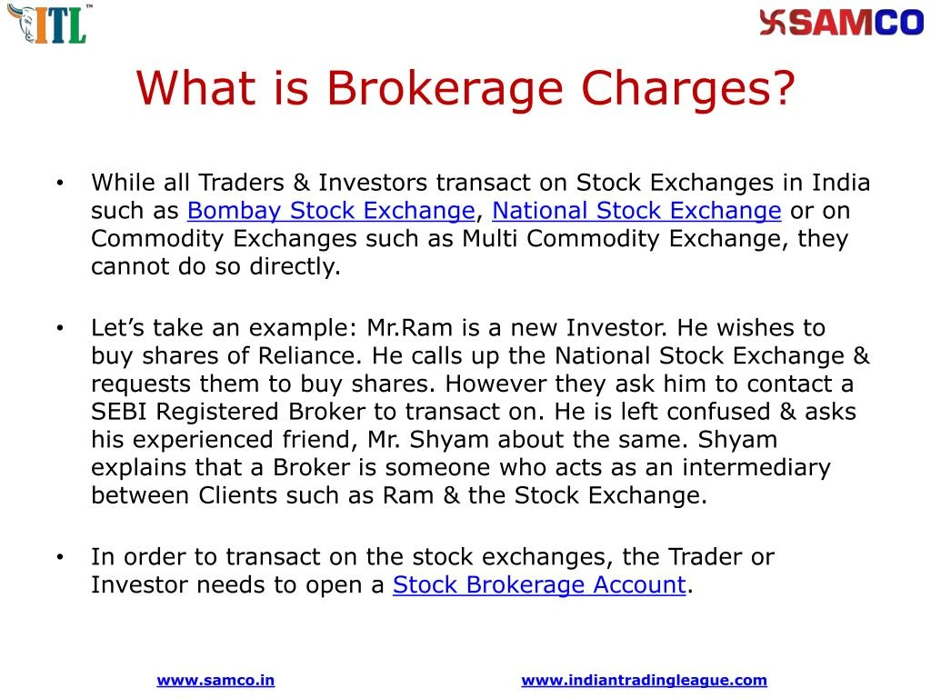 Brokerage charges for option trading in india
