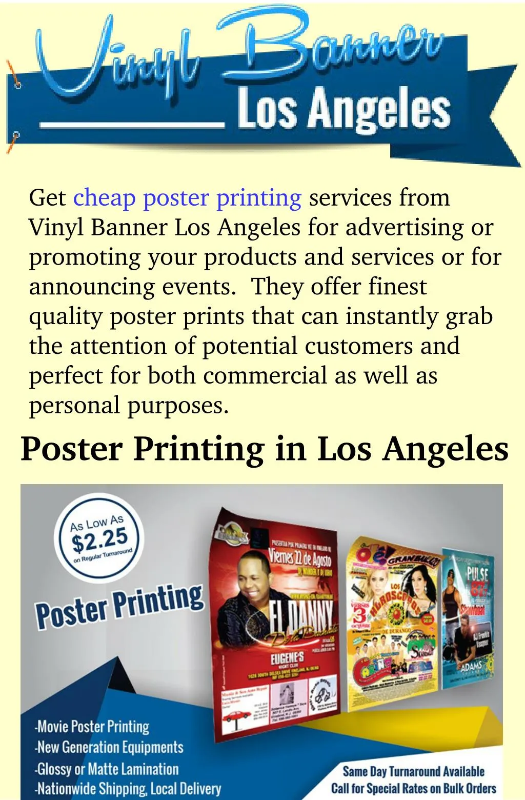 PPT Cheap Poster Print in Los Angeles PowerPoint Presentation ID