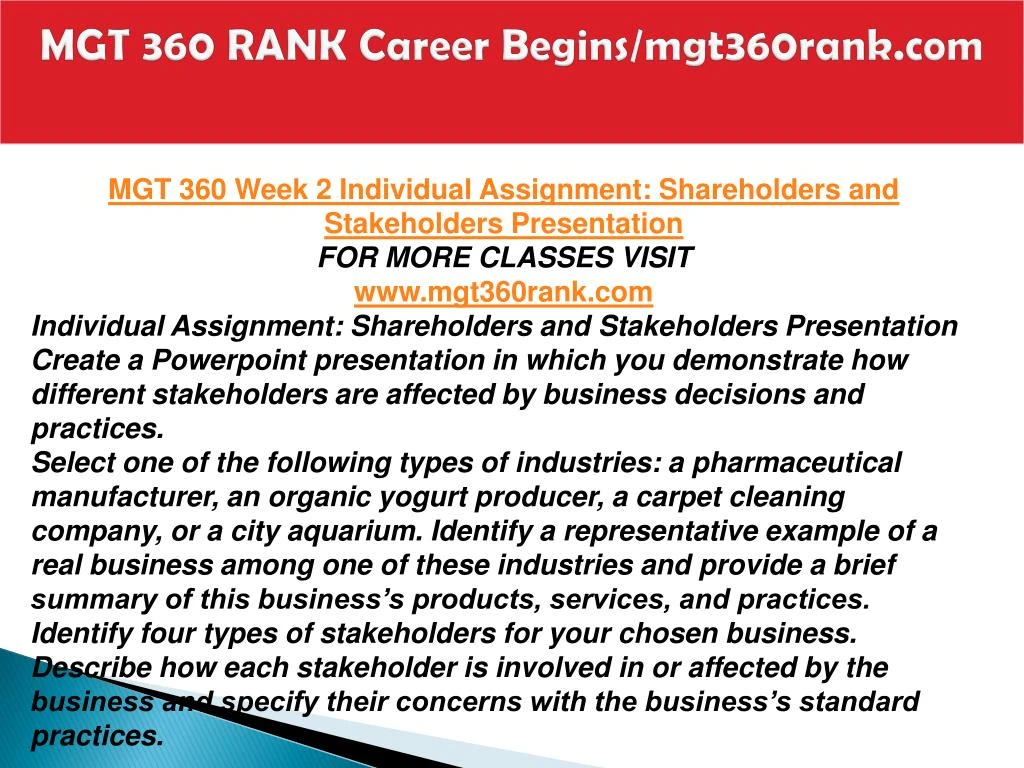 mgt 360 week 1 biosphere worksheet For more course tutorials visit wwwuophelpcom mgt 360 week 1 individual assignment: biosphere worksheet mgt 360 week 2 individual assignment: shareholders and stakeholders presentation. mgt 360 week 1 biosphere worksheet For more course tutorials visit wwwuophelpcom mgt 360 week 1 individual assignment: biosphere worksheet mgt 360 week 2 individual assignment: shareholders and stakeholders presentation.