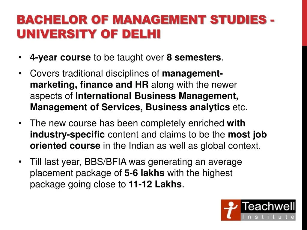 What Is Bachelor Of Management Studies